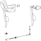 Sram Ed Brake Lever Assembly (Paddle And Elec Pod) Red E1 Axs Disc Spares & Accessories